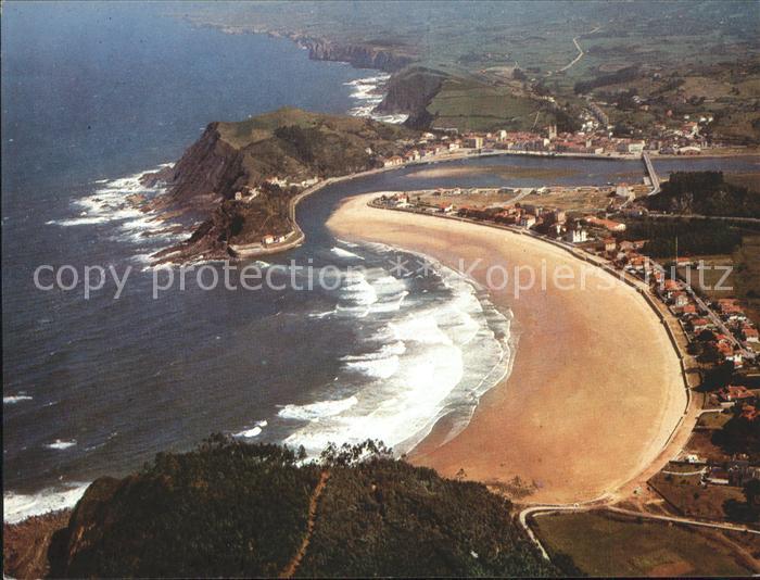 Ribadesella Spanien Vista aerea Fliegeraufnahme