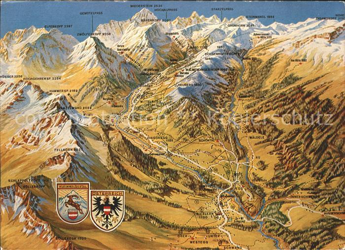 Panoramakarte Kleinwalsertal