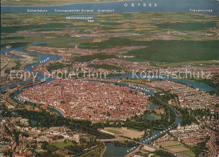 LueBECK CITY Fliegeraufnahme