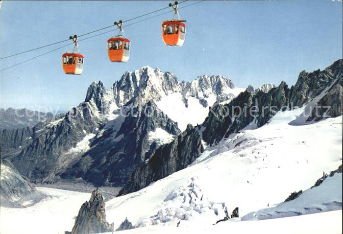 Chamonix Telepherique Aiguille du Midi Seilbahn Drus Verte Droites