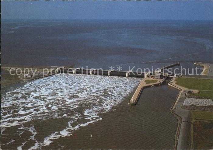 Toenning Nordseebad Eidersperrwerk Abschlussdamm Fliegeraufnahme