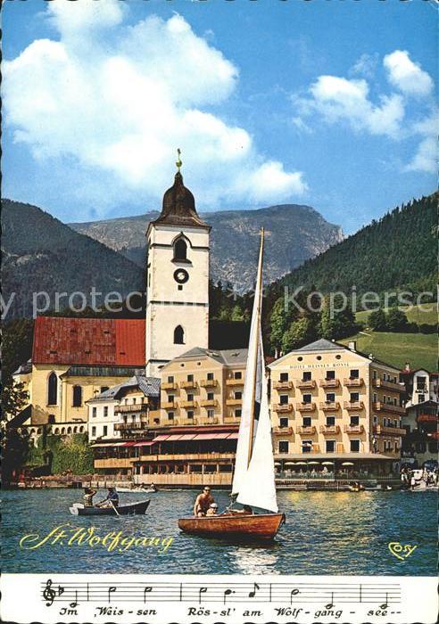 St Wolfgang Wolfgangsee Hotel Weisses Roessl Segelboot