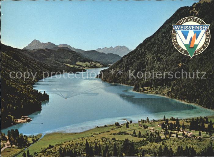 Weissensee Kaernten Fliegeraufnahme