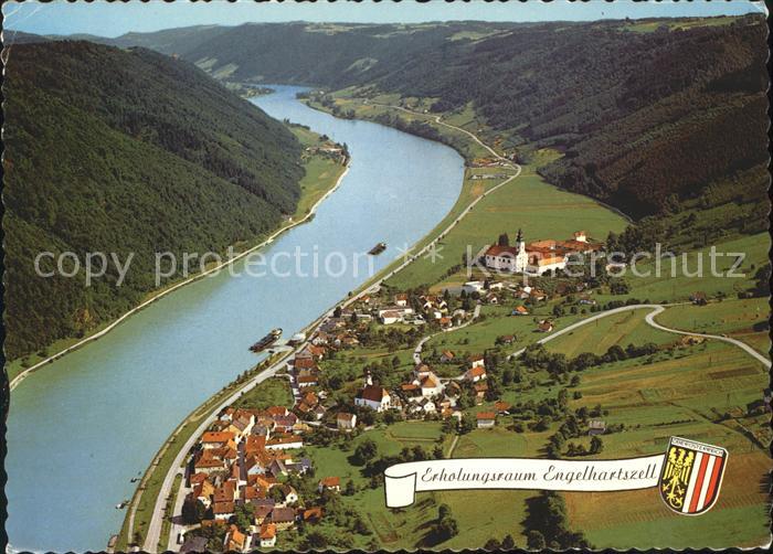 Engelhartszell Donau Oberoesterreich Fliegeraufnahme