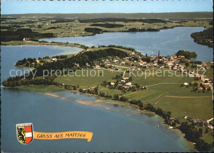 Mattsee Salzburg Fliegeraufnahme Obertrumersee Niedertrumersee