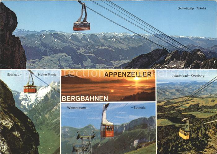 Seilbahn Appenzeller-Seilbahnen Schwaegalp-Saentis Wasserauen-Ebenalp