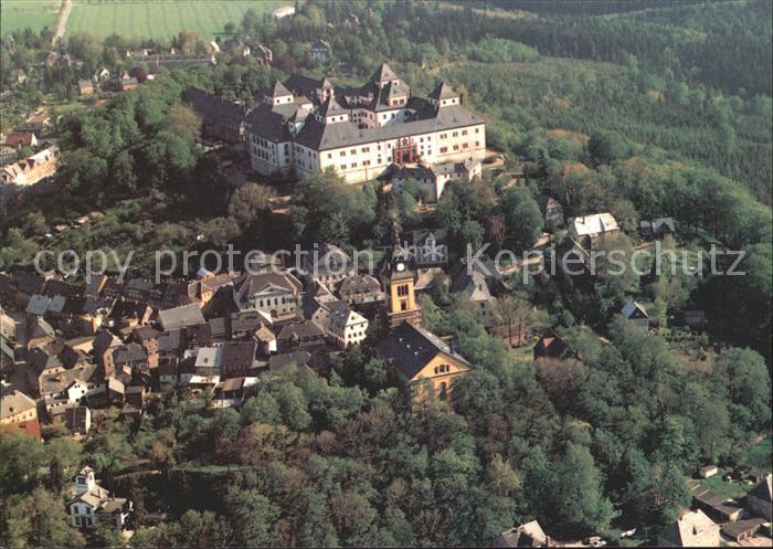 Augustusburg Renaissance Schloss Fliegeraufnahme