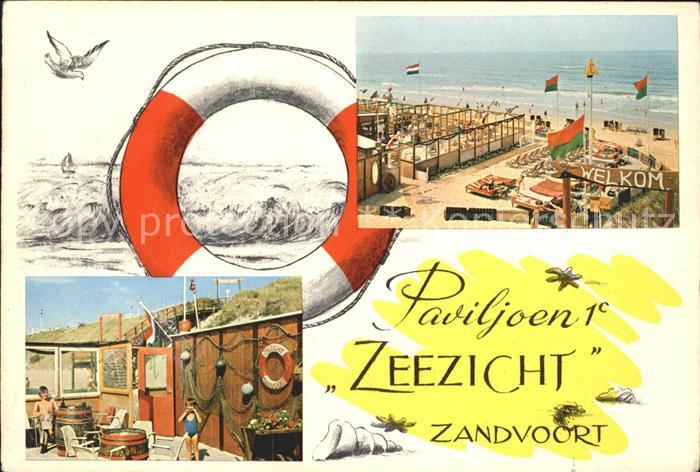 Zandvoort Holland Paviljoen Zeezicht Rettungsring
