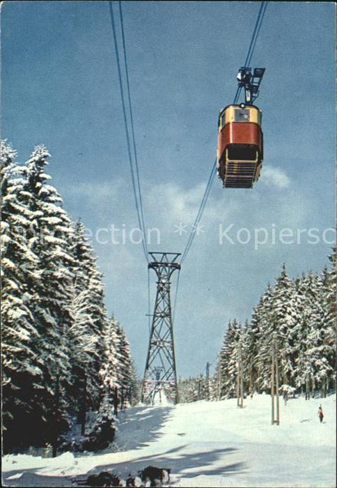Janske Lazne Lanovka na Cernou horu Seilbahn Wintersportplatz
