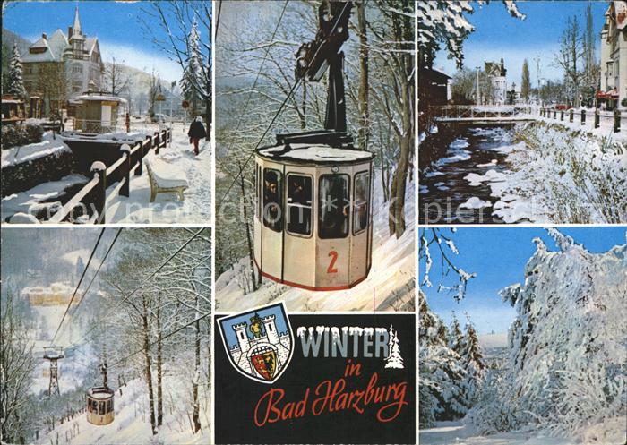 Bad Harzburg Winterimpressionen Bergbahn Wappen