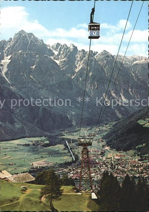 Lienz Tirol Zettersfeldbahn Bergbahn gegen Spitzkofel Dolomiten