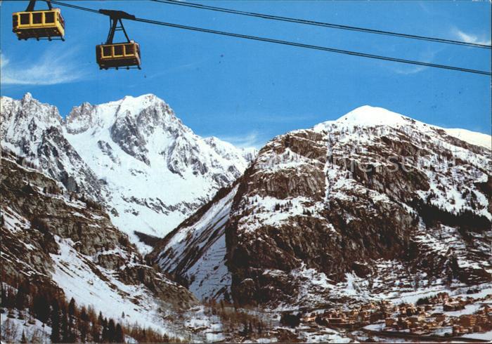 Courmayeur Funivia Seilbahn Wintersportplatz