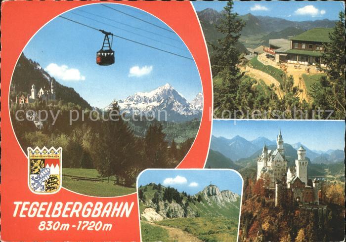 Schwangau Tegelbergbahn Koenigsschloss Neuschwanstein Berggasthof Wappen