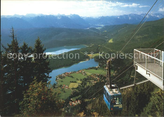 Walchensee Herzogstandbahn Bergbahn Halbinsel Zwergern Alpenpanorama