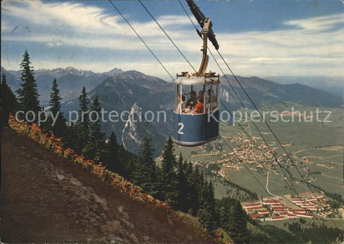 OBERAMMERGAU Bayern Bergbahn Laber Talblick Alpenpanorama