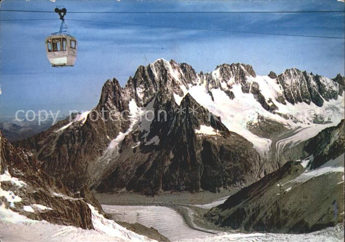 Courmayeur Aiguille Verte Mer de Glace Funivia dei Ghiacciai Bergbahn Gletscher