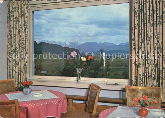 Rettenberg Oberallgaeu Fremdenheim Cafe Buhl Alpenpanorama