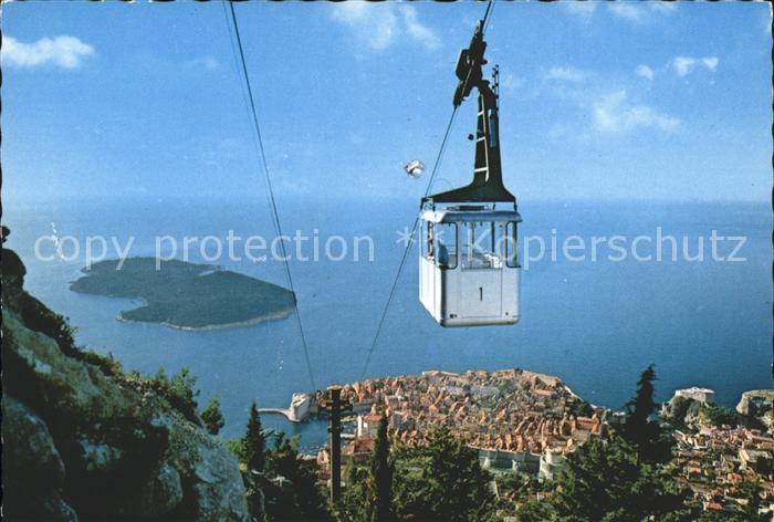 Dubrovnik Ragusa Drahtseilbahn Panorama Altstadt Insel