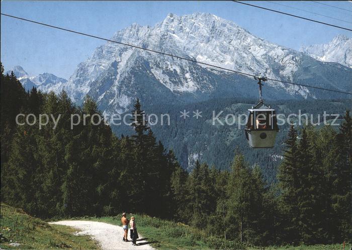 Schoenau Koenigssee Jennerbahn Blick auf Watzmann und Hochkalter Bergbahn Bercht