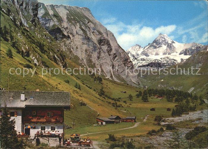 Kals Grossglockner Lucknerhaus Panorama Koednitztal gegen Grossglockner
