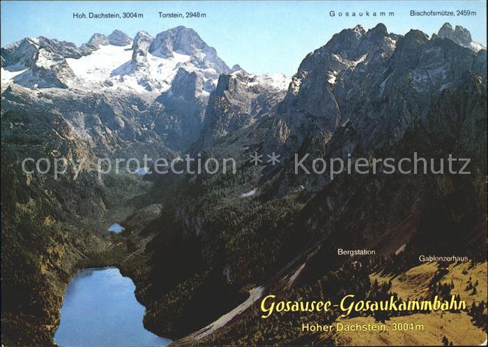 Gosau Oberoesterreich Panorama Gosausee Gosaukammbahn Hoher Dachstein