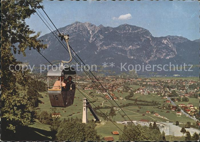 GARMISCH-PARTENKIRCHEN Bayern Eckbauerbahn gegen Kramer Sommerpanorama