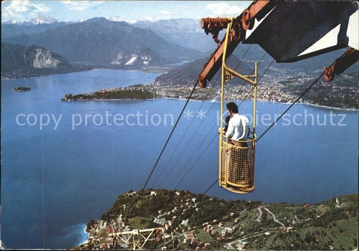 Lago Maggiore Funivia del lago Bergbahn Panorama Alpen