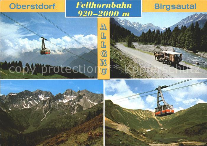 Oberstdorf Fellhornbahn Bergbahn Birgsautal Alpenpanorama Pferdewagen