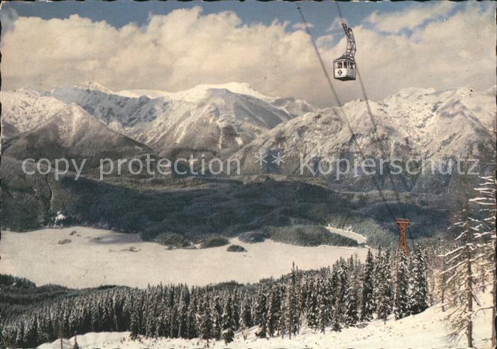 Eibsee Zugspitzbahn Bergbahn Ammergauer Berge Winterpanorama