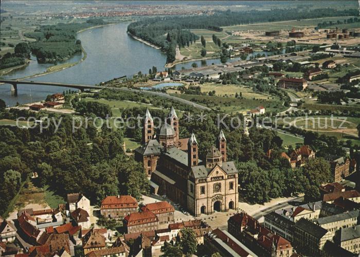 Speyer Rhein Dom Rheinbruecke Fliegeraufnahme