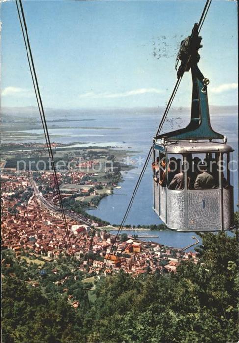 Bregenz Vorarlberg Pfaenderbahn Seilbahn Panorama Bodensee