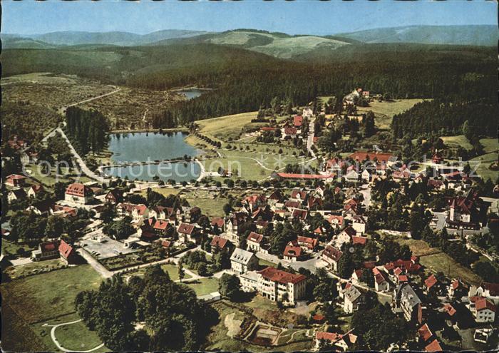 Hahnenklee-Bockswiese Harz Heilklimatischer Kurort Wintersportplatz Fliegeraufna