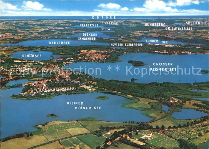 Ploen Holstein Seenlandschaft Holsteinische Schweiz Fliegeraufnahme