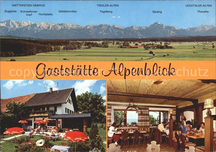 Bad Woerishofen Gasthaus Alpenblick Zugspitze Schneefernerkopf Hochplatte Gabels