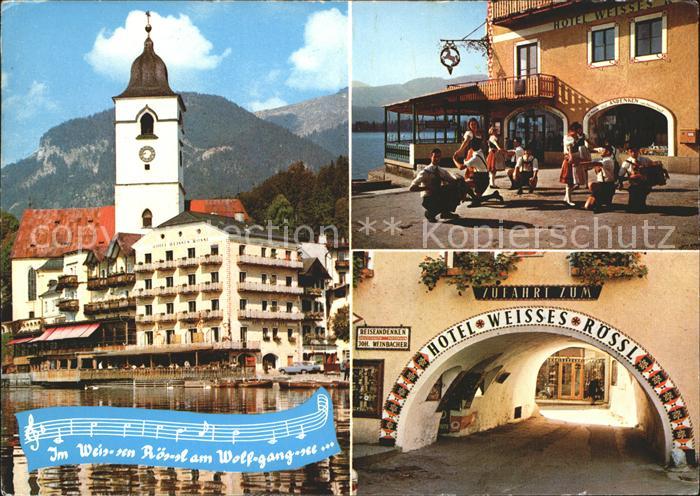 St Wolfgang Wolfgangsee Wolfgangsee Schuhplattler Weisser Roesslbogen