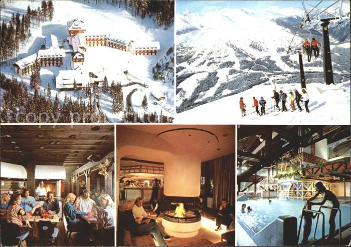 Katschberghoehe Club Robinson Skifahrer Skilift Schwimmbad