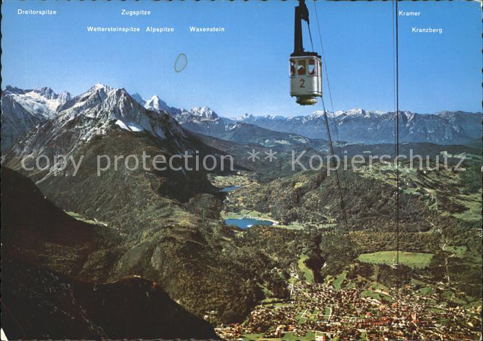 Karwendelbahn Dreitorspitze Zugspitze Wettersteinspitze Alpspitze Waxenstein Kra