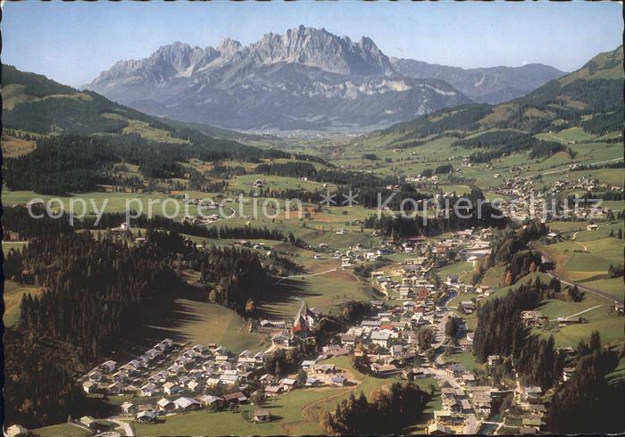 Fieberbrunn Tirol Wildem Kaiser Fliegeraufnahme
