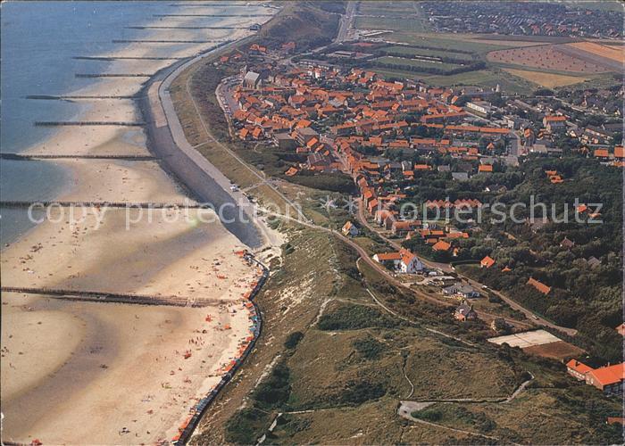 Zoutelande Fliegeraufnahme Dorp Strand