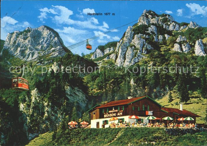 Hochfelln Bergen Bruenlingalm Hochfellnseilbahn