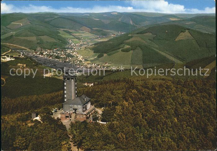 Altenhundem Aussichtsturm Hohe Bracht Fliegeraufnahme