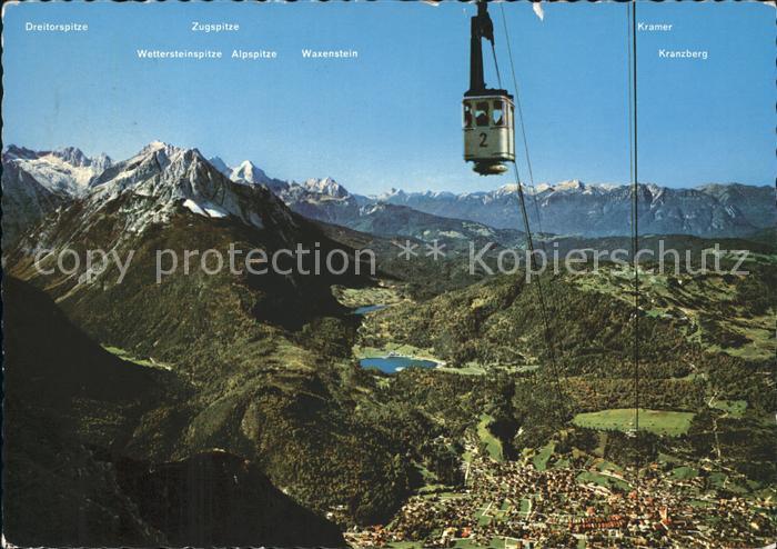 Karwendelbahn mit Mittenwald und Zugspitzgruppe