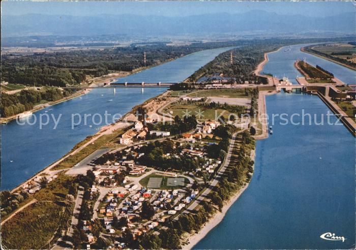 Neuf-Brisach Fliegeraufnahme Rheinpartie