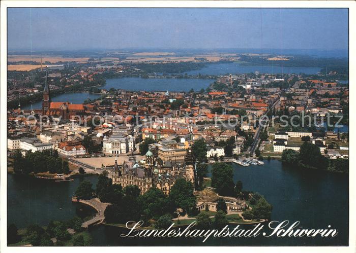 Schwerin Mecklenburg Fliegeraufnahme Schloss