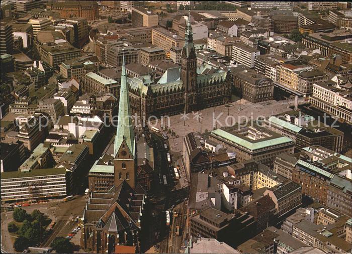 HAMBURG  CITY St. Petrikirche Rathaus Markt