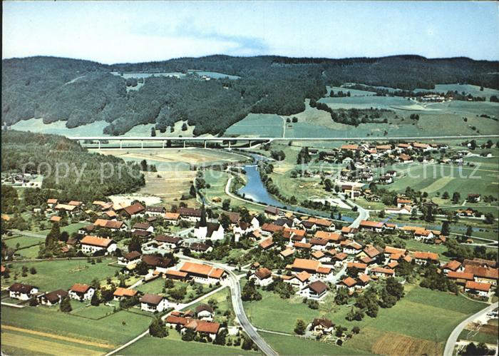 Grossweil Fliegeraufnahme mit Loisach