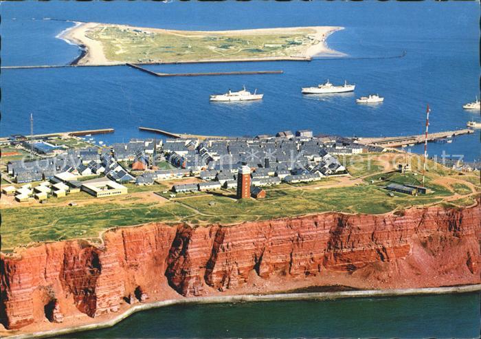 HELGOLAND Insel Schleswig-Holstein Fliegeraufnahme Oberland Duene Leuchtturm
