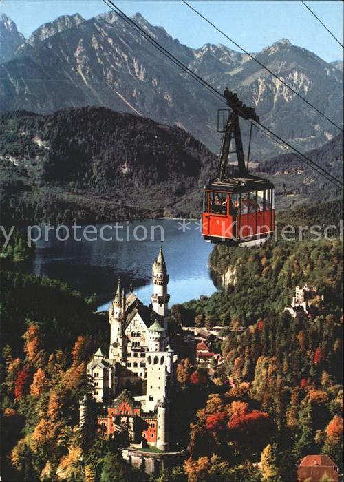 Schwangau Tegelbergbahn Koenigsschloesser Neuschwanstein Hohenschwangau Alpsee
