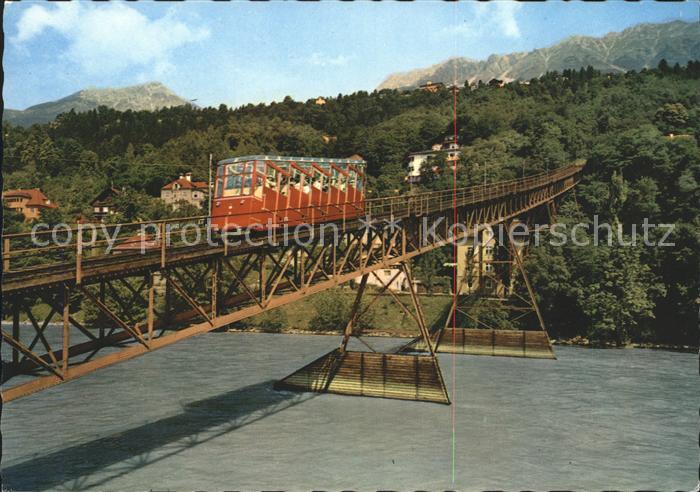 Innsbruck Hungerburgbahn ueber Flussbruecke