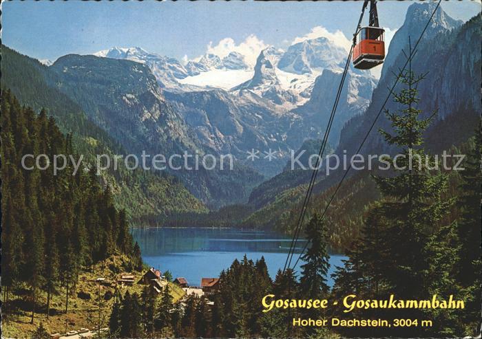 Dachstein Gebirge Gosausee mit Gosaukammbahn mit Koenig Dachstein